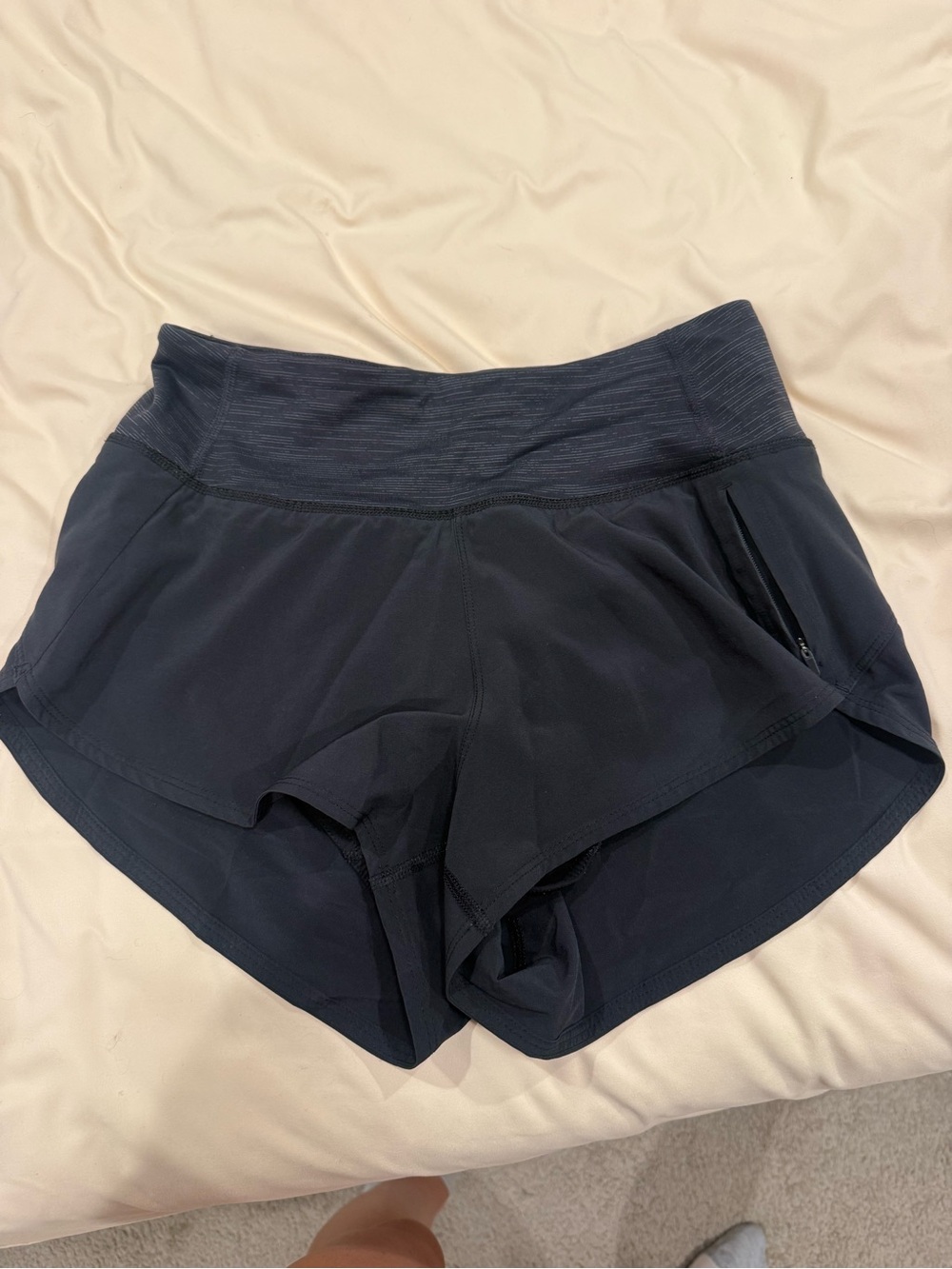 Outdoor Voices Black High-Waist Athletic Shorts